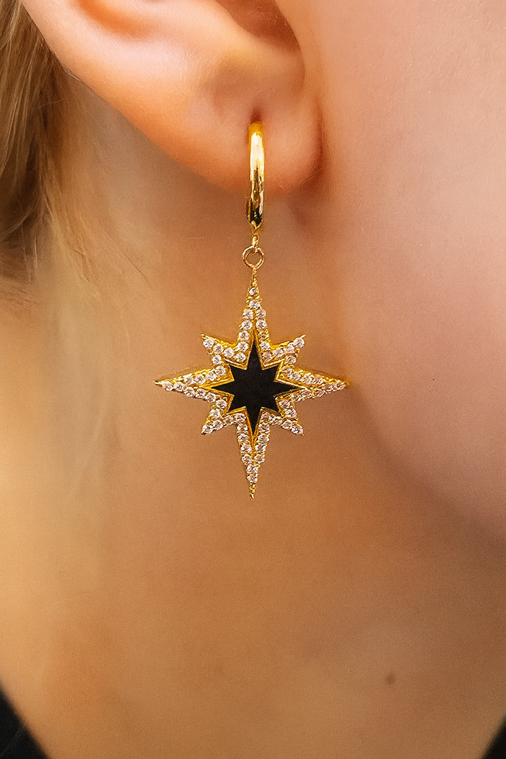 Black Star Earring