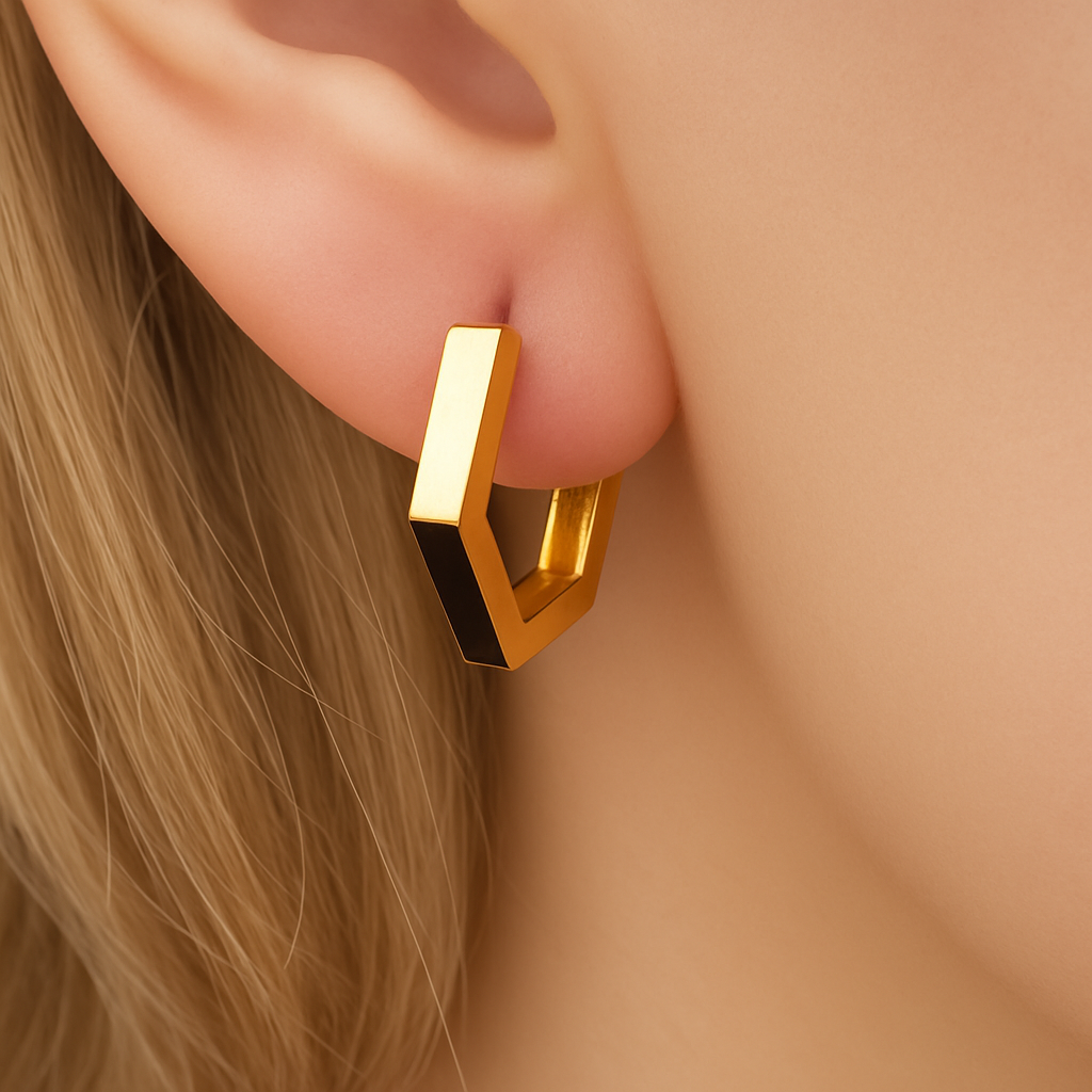 Square Earring - Görsel 2