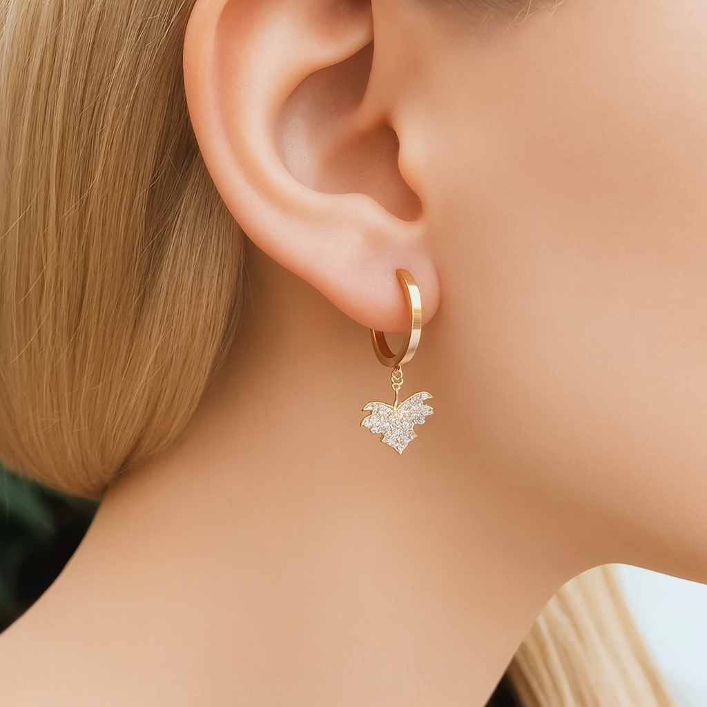 Plane Leaf Earring - Görsel 2