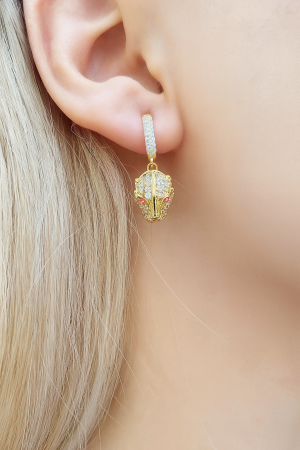 Panther Hoop Earring