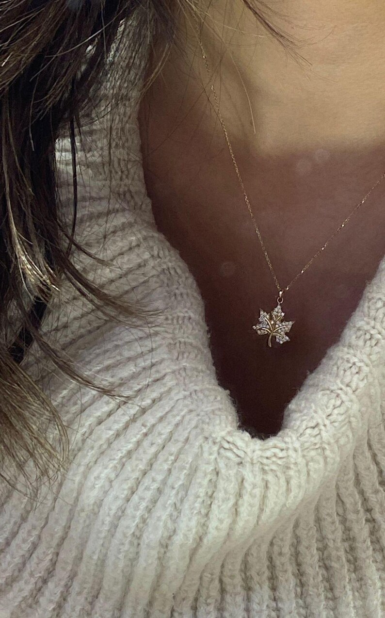 Leaf Motif Necklace - Görsel 4