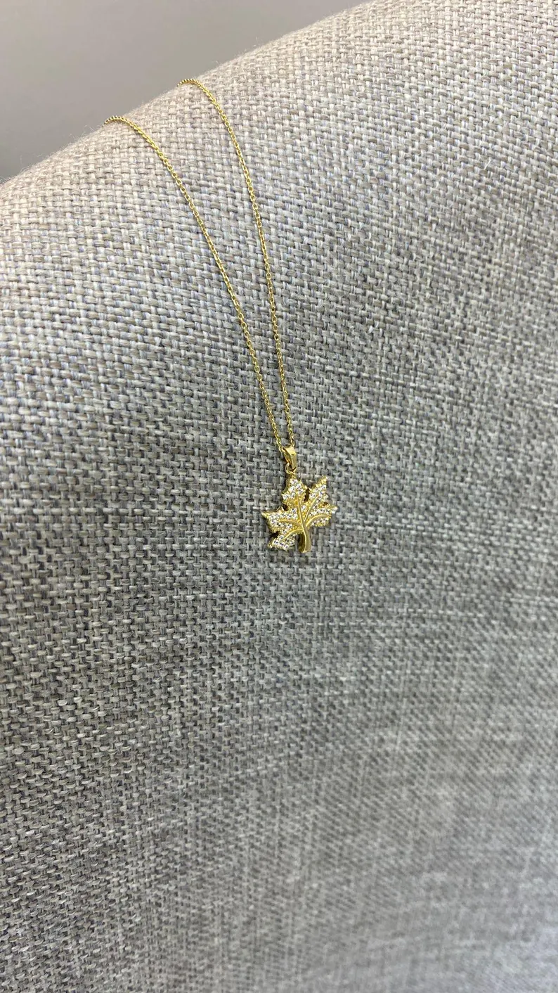 Leaf Motif Necklace - Görsel 6