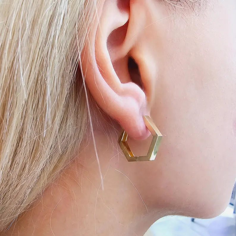 Square Earring - Görsel 3