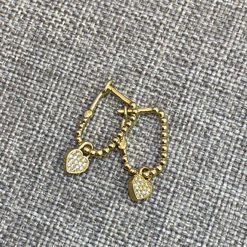 Heart Design Earring - Görsel 3