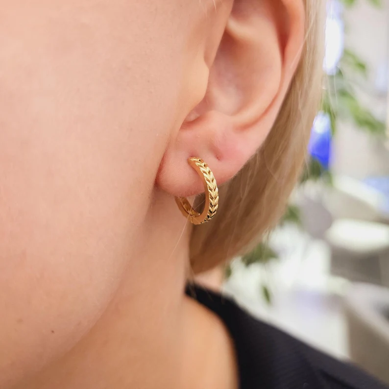 Knitted Textured Earring