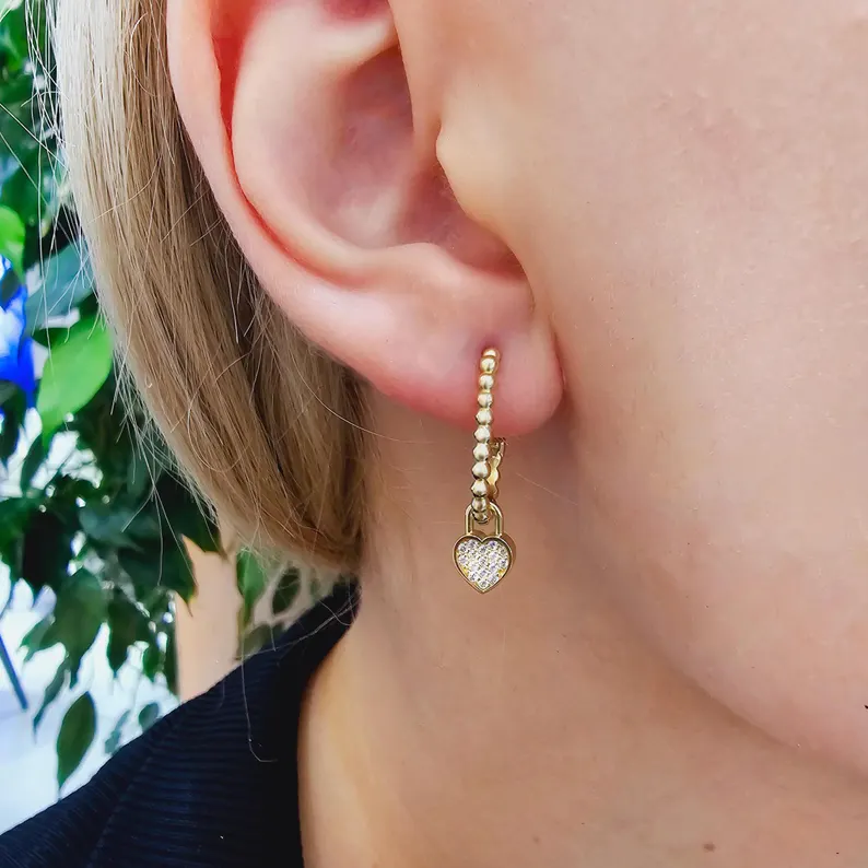 Heart Design Earring - Görsel 7