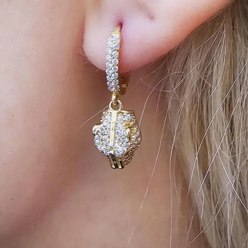 Panther Hoop Earring - Görsel 5
