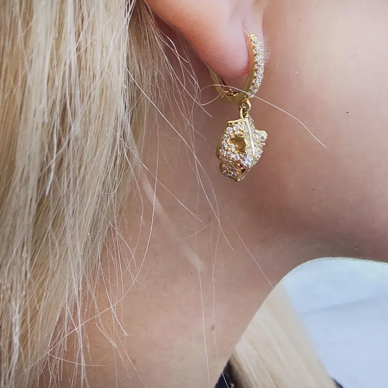 Panther Hoop Earring - Görsel 6
