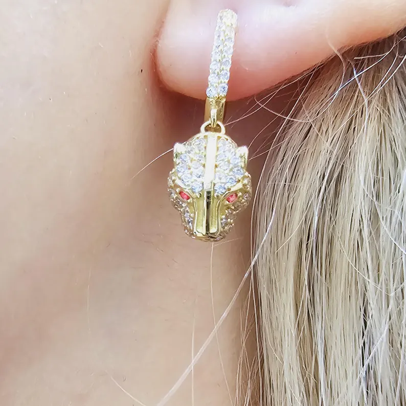 Panther Hoop Earring - Görsel 8