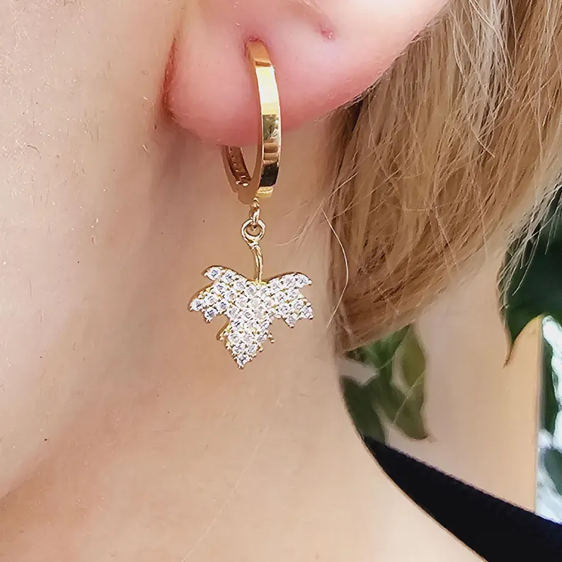 Plane Leaf Earring - Görsel 5