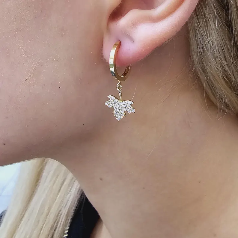 Plane Leaf Earring - Görsel 6