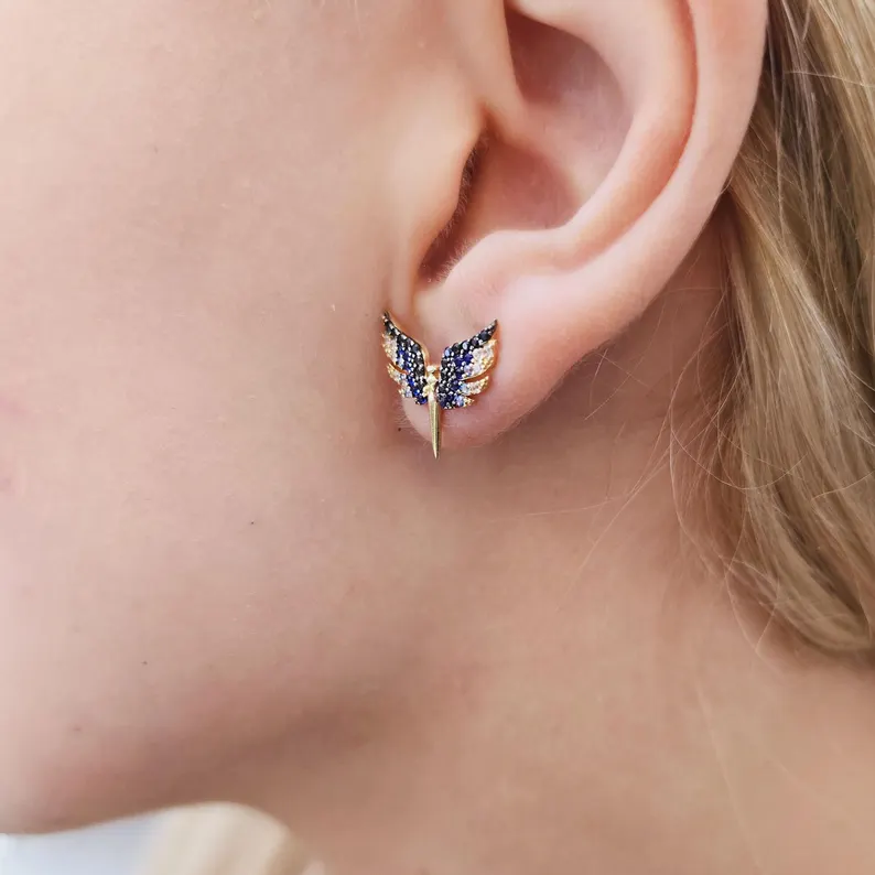 Winged Earring - Görsel 6