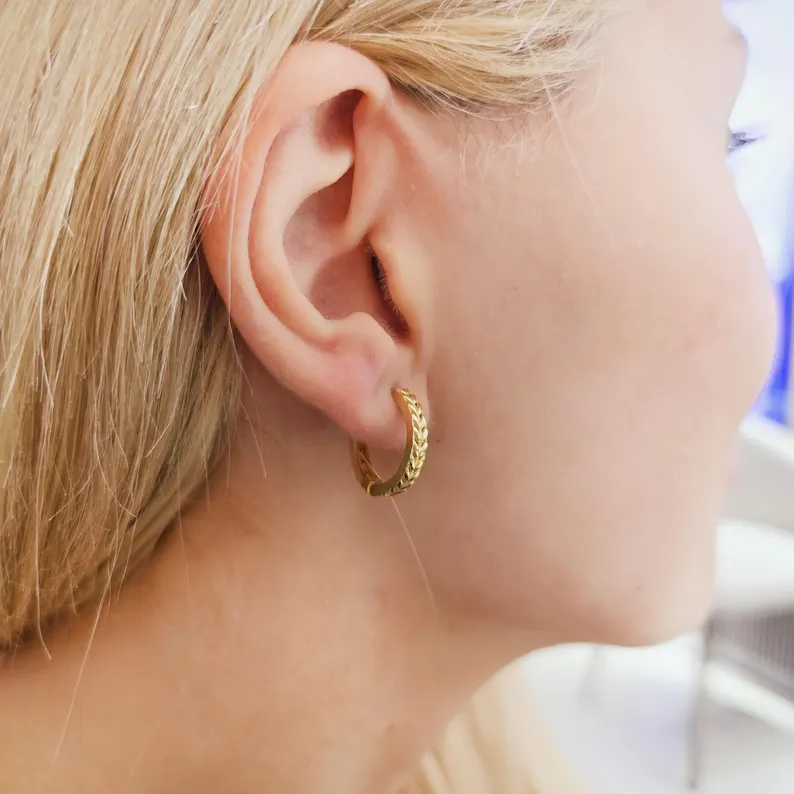 Knitted Textured Earring - Görsel 8