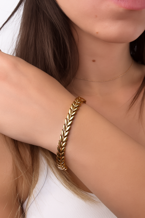 Golden Leaf Bracelet